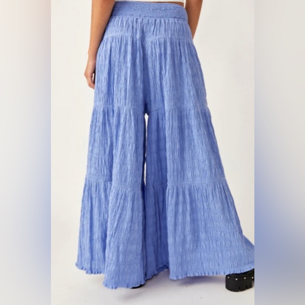 Free People Light Blue Wide-Leg Pants